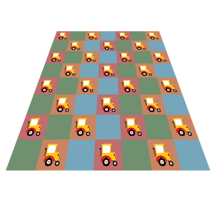 Traktormønster vinyl tæppe - TenStickers