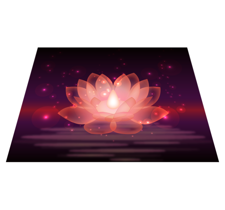 Kosmisk lotus design mandala vinyl tæppe - TenStickers