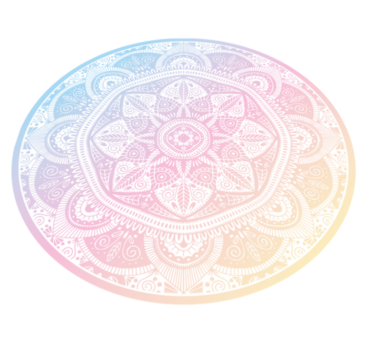 Gradient mandala mandala vinyl tæppe - TenStickers