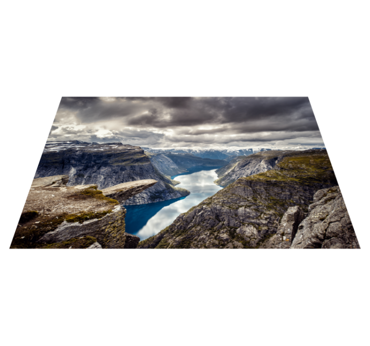 Trolltunga norge natur vinyl tæppe - TenStickers