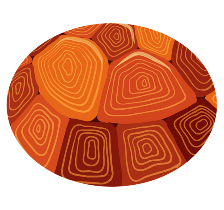 Skildpaddehus print dyretryk vinyl tæppe - TenStickers