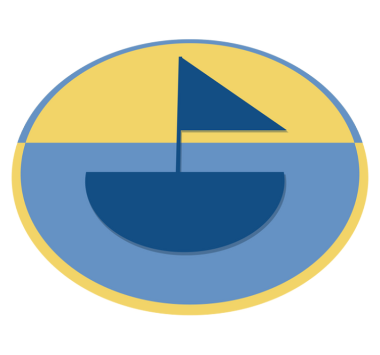 Båd og strand natur vinyl tæppe - TenStickers