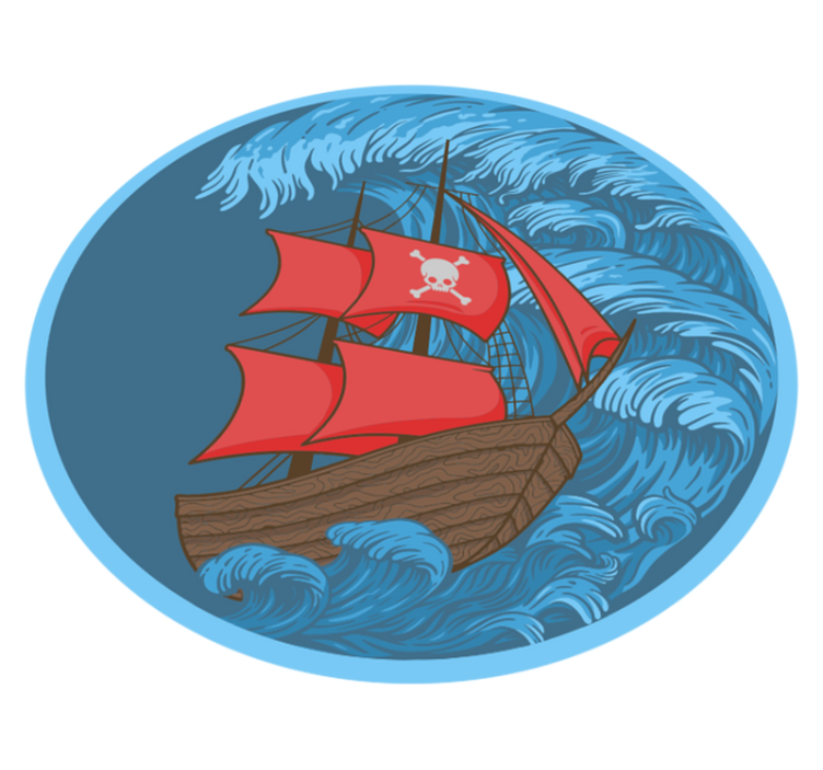 Pirat spilletid vinyl tæppe med spil - TenStickers