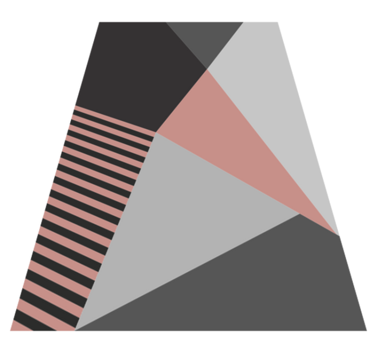 Lyserøde og grå geometriske moderne geometriske tæpper - TenStickers