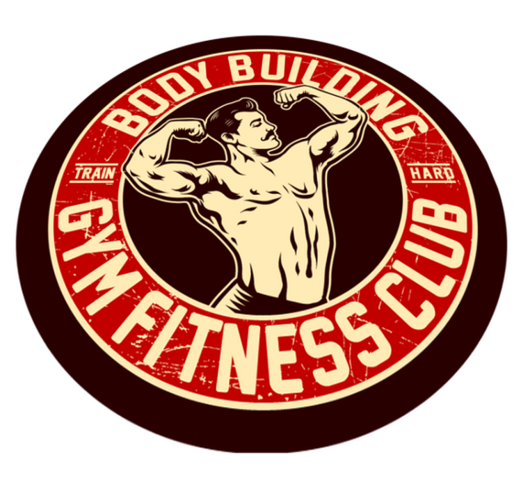 Fitnessklub emblem vinyl tæppe til teenagere - TenStickers