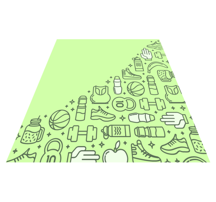 Fitnessudstyr vinyl tæppe - TenStickers