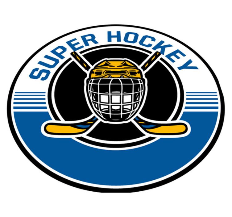 Super hockey design spilmåtte - TenStickers
