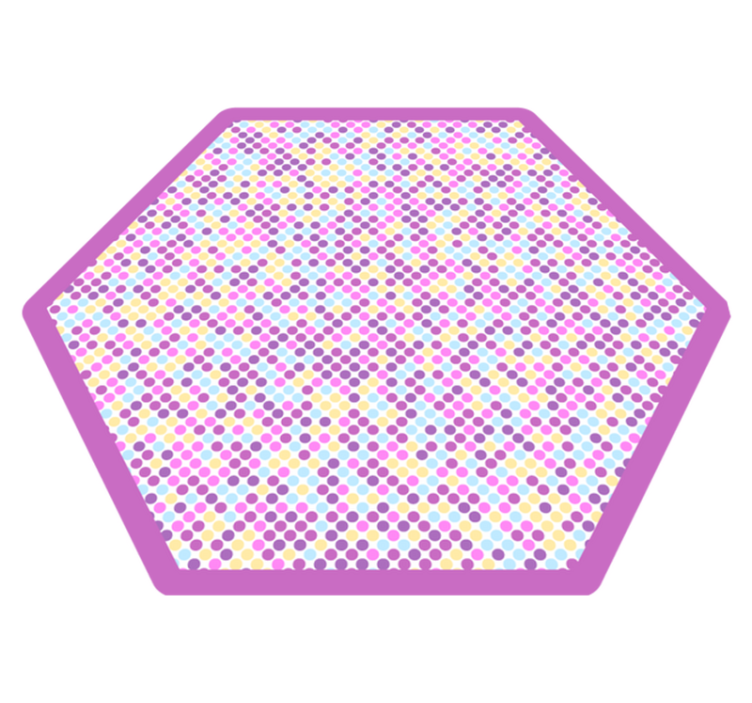 Polka sekskant vinyl tæppe - TenStickers