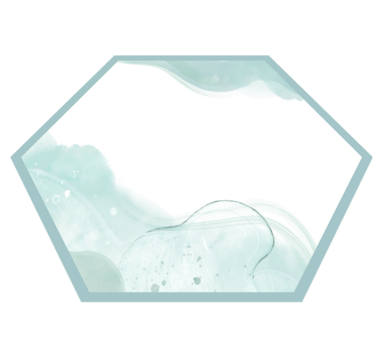 Bløde aqua-hvirvler minimalistiske vinyl tæppe - TenStickers