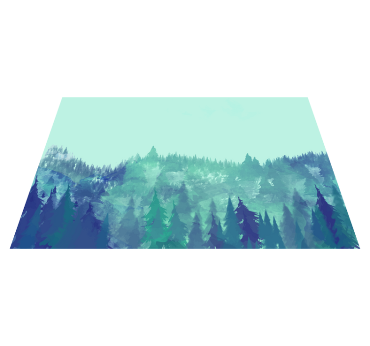 Frodig grøn skov natur vinyl tæppe - TenStickers