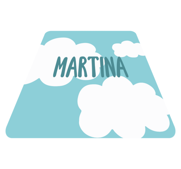 Himmel og skyer med navn personlig dækkeservietter - TenStickers