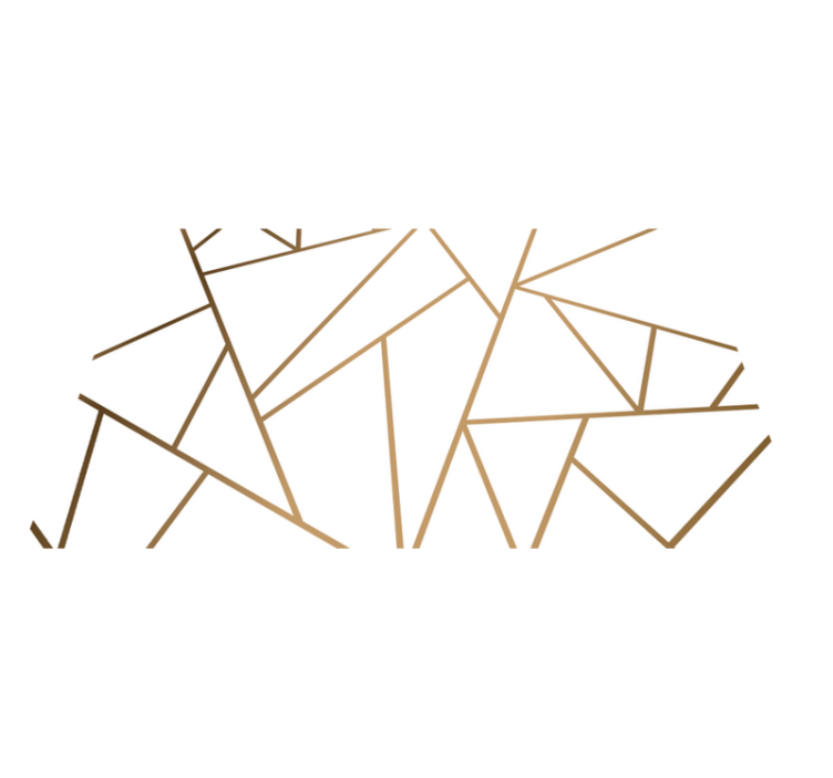 Marmor geometriske former køkken vinyl tæppe - TenStickers