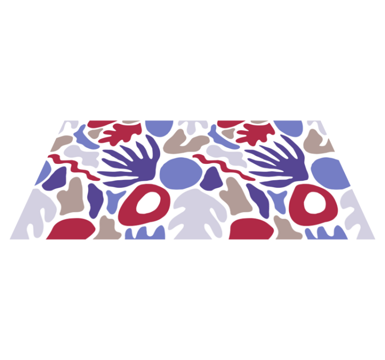 Abstrakt formmønster minimalistiske vinyl tæppe - TenStickers