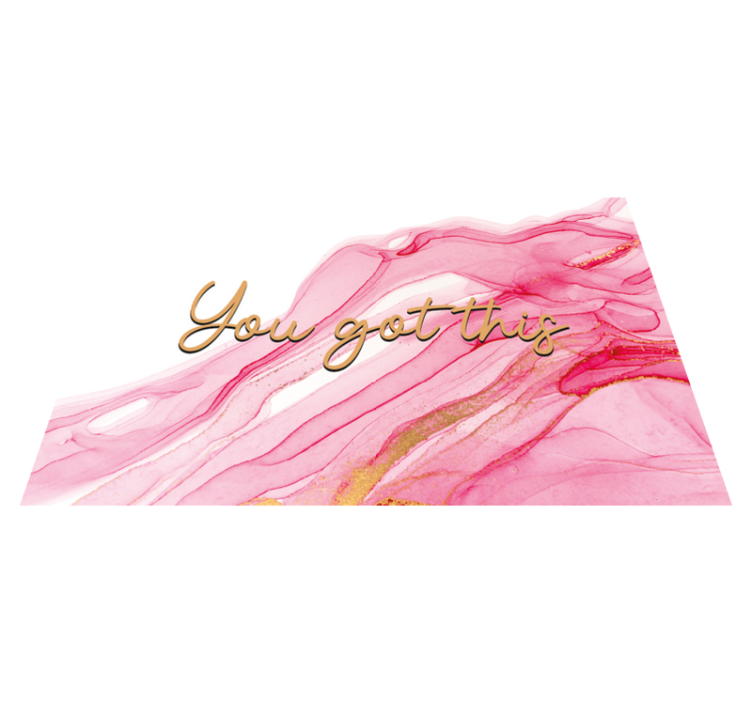 Du fik dette vinyl tæppe med sætninger - TenStickers