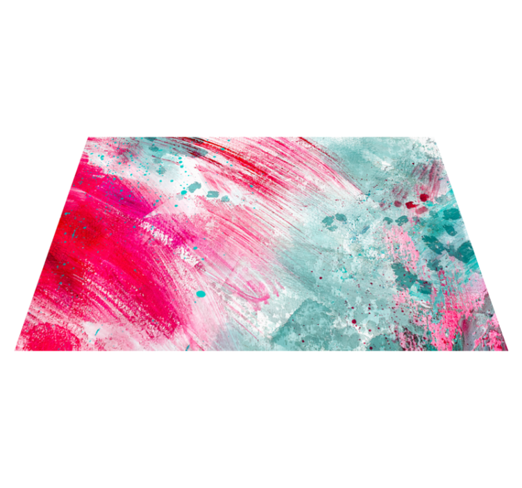 Farverigt kunstnerisk mønster mosaik vinyl tæppe - TenStickers