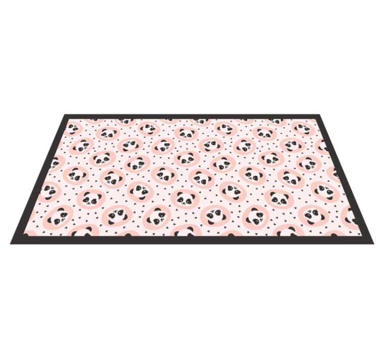 Pandaungeansigter vinyltæpper med dyr - TenStickers