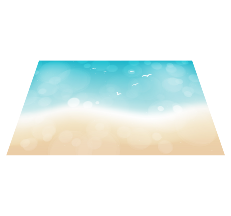 Havbrise vinyl tæppe til stuen - TenStickers