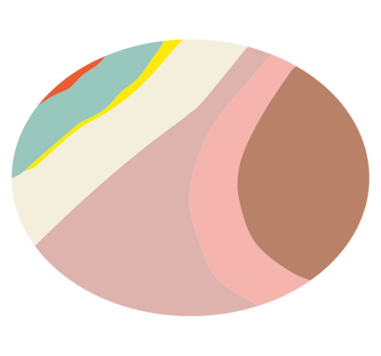 Blide farvestrømme rundt vinyltæppe - TenStickers