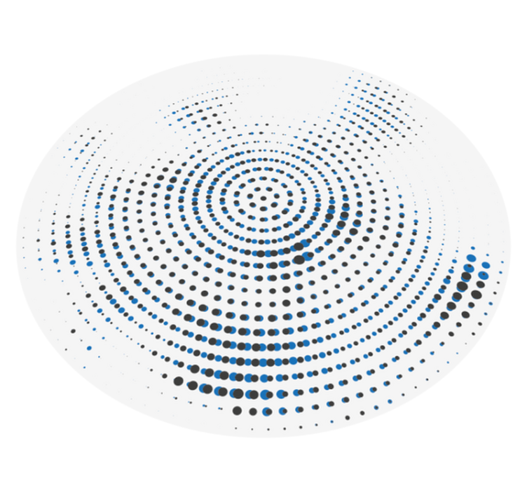 Rundt plet motiv geometriske vinyl tæppe - TenStickers