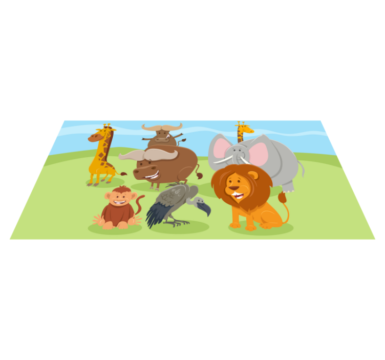 Charmerende væsenvenner vinyl tæppe - TenStickers