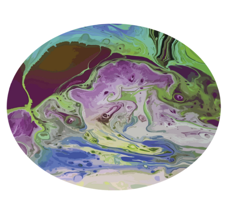 Flerfarvet bølger tæppe moderne tæppe - TenStickers