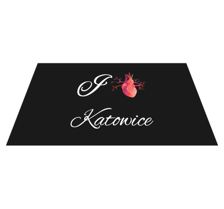 Jeg elsker katowice brugerdefineret vinyltæppe - TenStickers