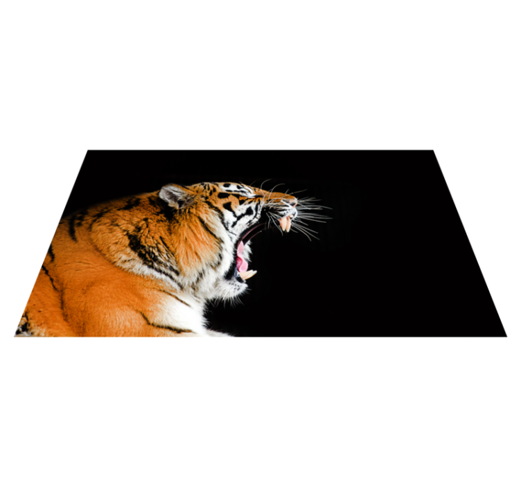 Dyr vred tiger vinyl tæppe - TenStickers
