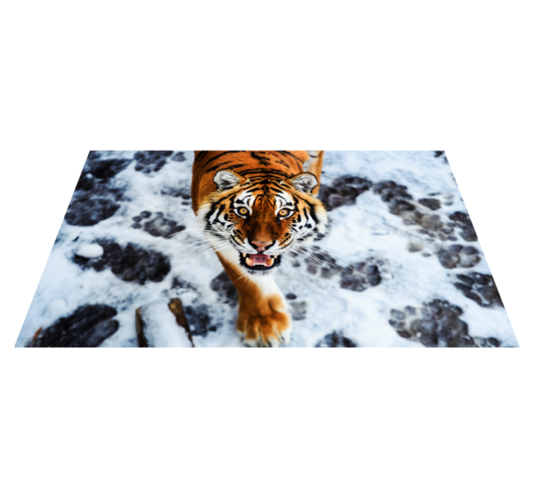 Dyr hårdt tiger dyr vinyl tæppe - TenStickers