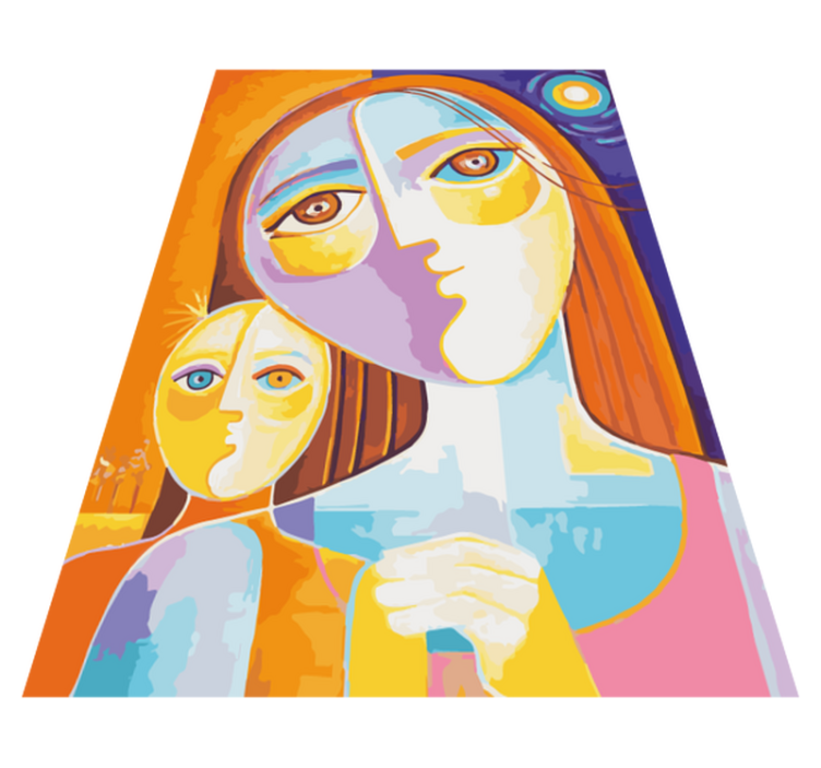 Moderne kunst mor og barn moderne tæppe - TenStickers