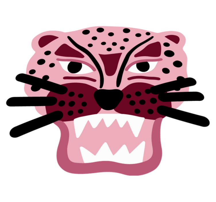 Lyserød leopard form animalsk vinyl tæppe - TenStickers