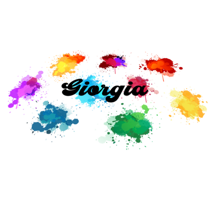 Cirkulært design med stænk vinyl tæppe til teenagere - TenStickers