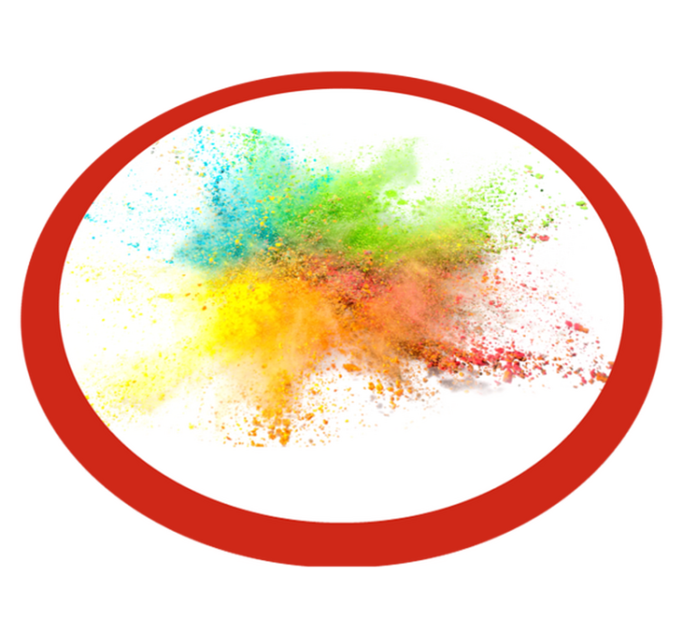 Pulvermaling farverigt soveværelse tæppe - TenStickers