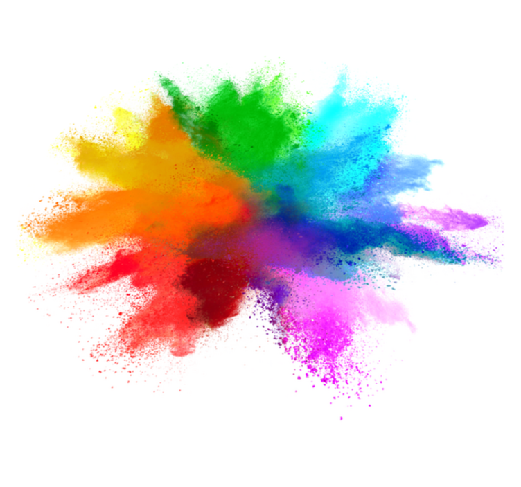 Farveeksplosion moderne vinyltæppe - TenStickers