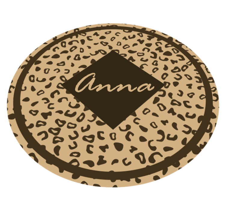 Leopardprint navn vinyltæppe til soveværelse - TenStickers