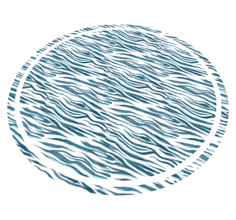 Blu dyreprint vinyl tæppe - TenStickers