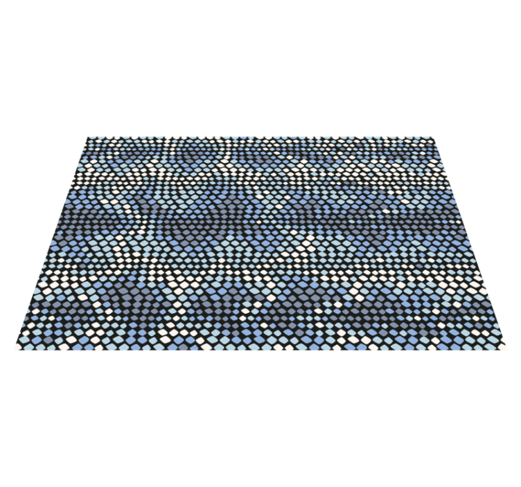 Cirkulært prikelement mosaik vinyl tæppe - TenStickers
