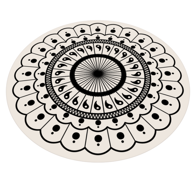 Cirkulært boho mandala soveværelse tæppe - TenStickers