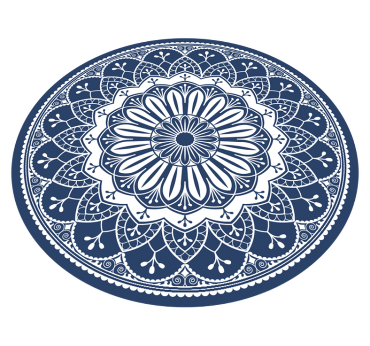 Marine botaniske sammensætning mandala vinyl tæppe - TenStickers