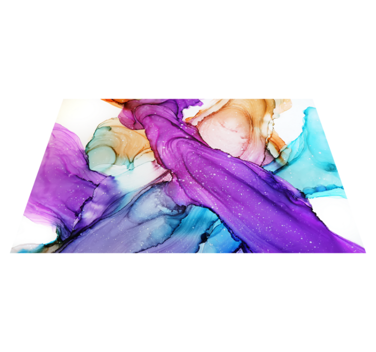 Abstrakte farver blander soveværelsetæppe - TenStickers