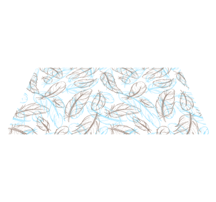 Naturinspirerede blade vinyltæppe til entre - TenStickers