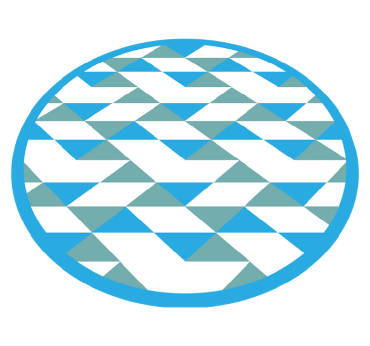 Blå små trekanter fliser tæppe - TenStickers