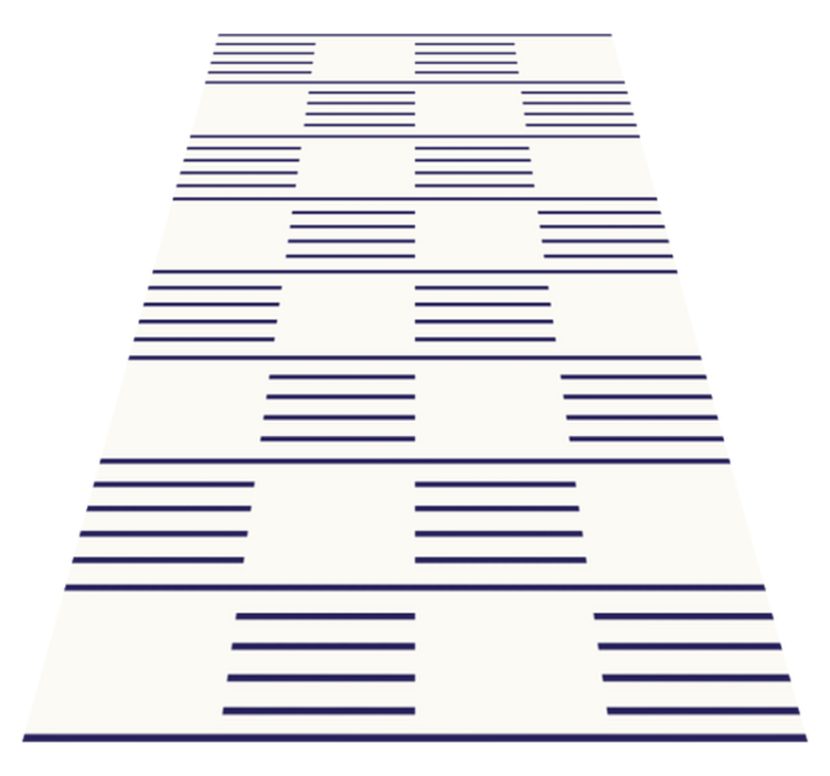 Stilfulde lineære mønstre vinyl tæppe til stuen - TenStickers