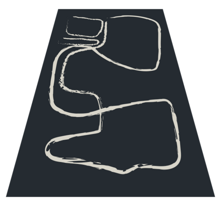 Abstrakte linjemønstre minimalistiske vinyl tæppe - TenStickers