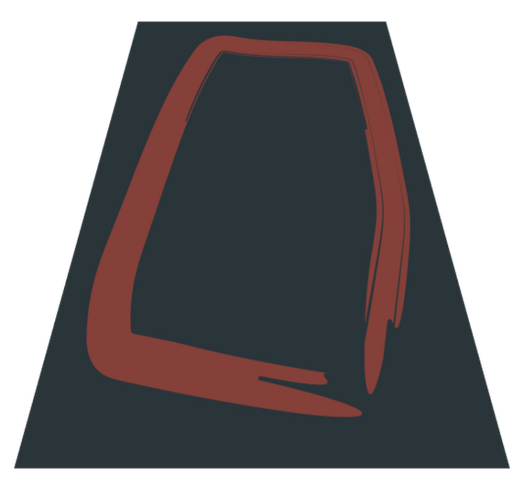 Elegant abstrakt form vinyl tæppe til stuen - TenStickers