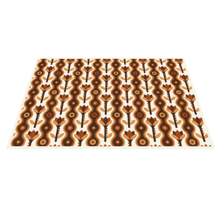 70'erne pop boogie blomster vintage tæppe - TenStickers