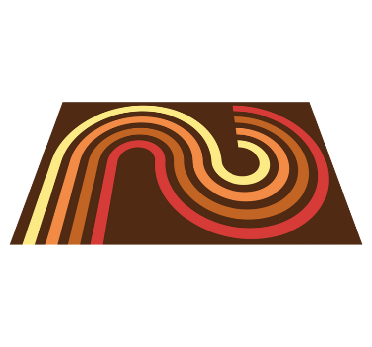 70'ers pop vintage rektangler vintage tæppe - TenStickers