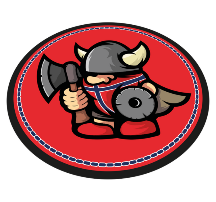 Norge flag vikingebold etnisk tæppe - TenStickers