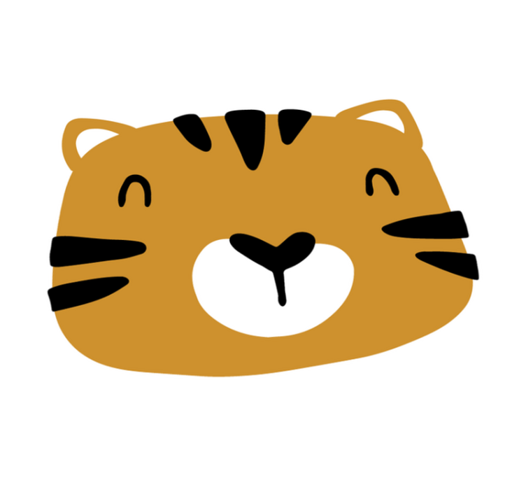 Børn mini tiger børn vinyl tæppe - TenStickers