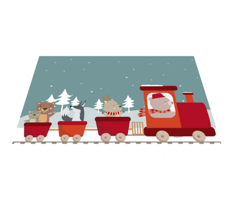 Dyretog eventyr vinyl tæppe - TenStickers