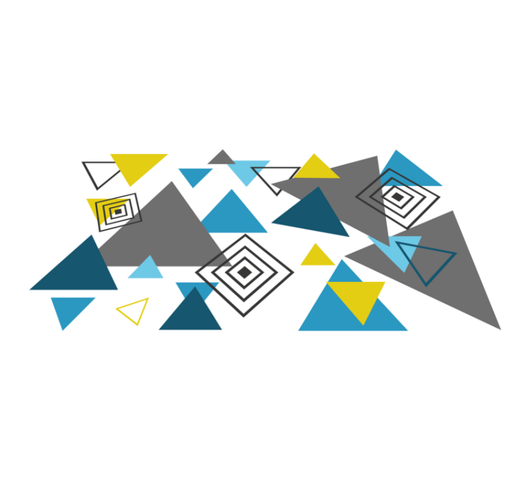 Abstrakt trekanter mønster geometriske vinyl tæppe - TenStickers